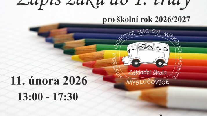 Organizace zápisu k povinné školní docházce ve školním roce 2026/2027